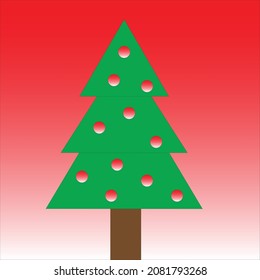 Beautiful Christmas tree in vector form
