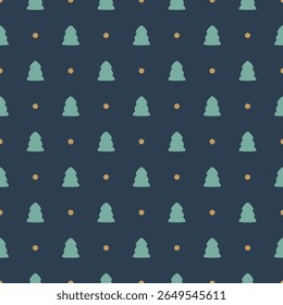 Hermosos árboles de Navidad de Vector sin patrón. Tarjeta de Navidad colorida. Diseño feliz del año Nuevo para el fondo, tarjeta de felicitación, papel de embalaje, tela, materia textil, Fondo de pantalla, papelería.