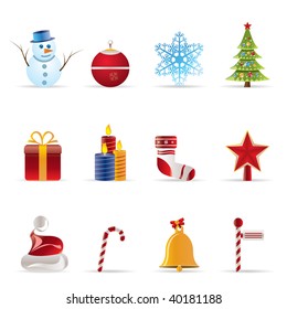 Beautiful Christmas And Winter Icons - Vector Icon Set