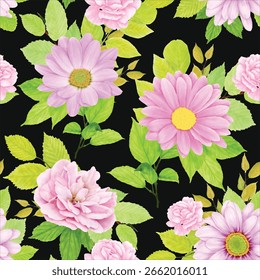 schönes Chrysantheme florales nahtloses Muster