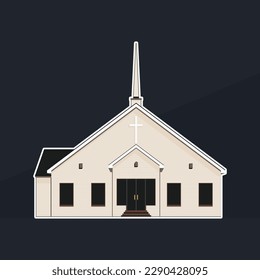 Beautiful Church Vector Building Illustration 