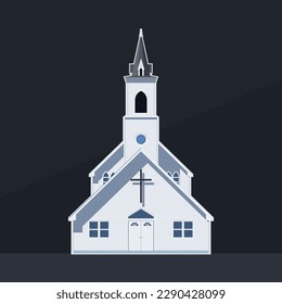 Beautiful Church Vector Building Illustration 