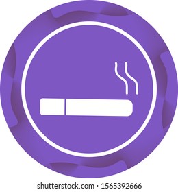 Beautiful Cigarette Glyph Vector Icon