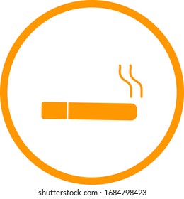 Beautiful Cigarette Glyph Vector Icon