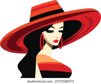 beautiful cinco de mayo mexican woman vector illustration