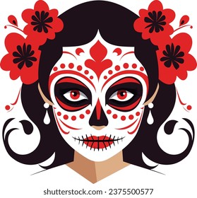 beautiful cinco de mayo mexican woman vector illustration