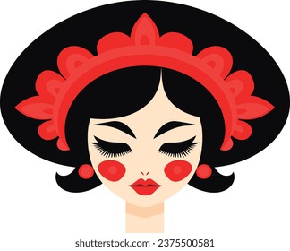 beautiful cinco de mayo mexican woman vector illustration