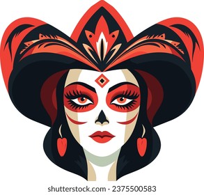beautiful cinco de mayo mexican woman vector illustration