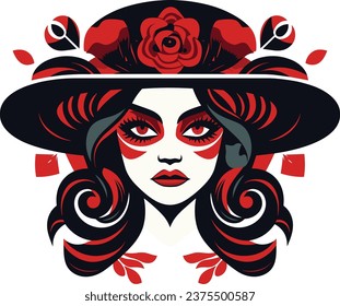 beautiful cinco de mayo mexican woman vector illustration