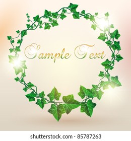 Beautiful Circle Decorated Ivy Leaf Background