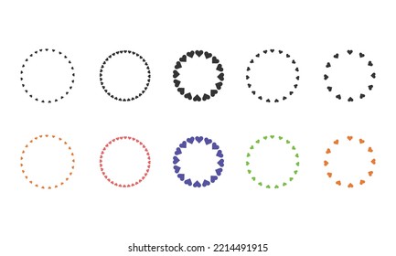 Beautiful circle design vector. Beautiful decorated circle vector set icon design template