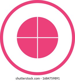Hermoso ícono vector de glifo de círculo