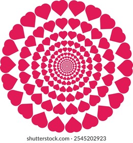 Beautiful Circle Heart Design Vector 