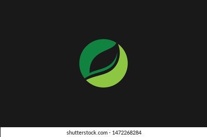 Beautiful circle leaf design vector template
