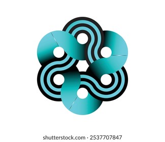 Beautiful circle logo with nice gradient color 