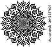 Beautiful circle pattern mandala art isolated on a white background, Indian style mandala art for festival decoration, decoration elements for meditation poster, henna, tattoo art, vector art
