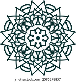 Beautiful circle pattern mandala art isolated on a white background, Indian style mandala art for festival decoration, decoration elements for meditation poster, henna, tattoo art