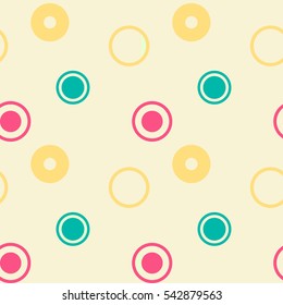 Beautiful circle seamless pattern. Babies fashion. Vector illustration, eps 10.