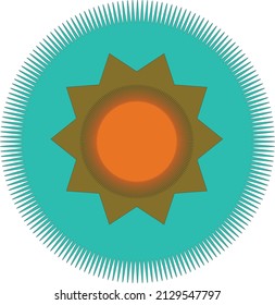 Beautiful circle and star vector illustration design