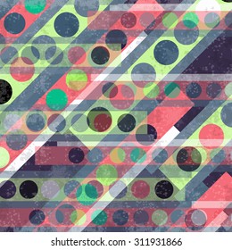 beautiful circles and lines grunge effect