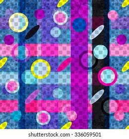 beautiful circles and lines psychedelic seamless geometric pattern
