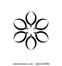 beautiful circular logo for boutique  flower shop business interior. Company mark  emblem  element. Simple geometric mandala logotype