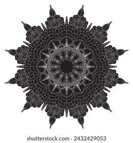  beautiful circular logo for boutique, flower shop, business, interior. Company mark, emblem, element. Simple geometric mandala logotype. Kaleidoscope big bud. Surround abstract blossom.