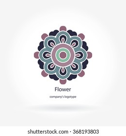 Beautiful circular logo. Simple geometric logo. Company logo, mark, emblem, element. Simple geometric logo. Mandala logo. Icons, business, invitations. Vintage decorative elements. Retro Logo.