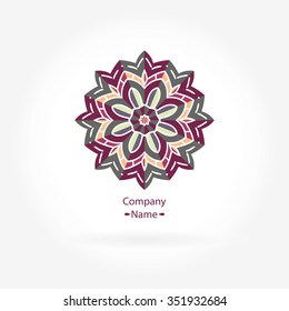 Beautiful circular logos. Logo for boutique, interior. Company logo, mark, emblem, element. Simple geometric logo. Mandala logo. Icons, business, invitations. Vintage. Islam, Arabic, Indian, ottoman.