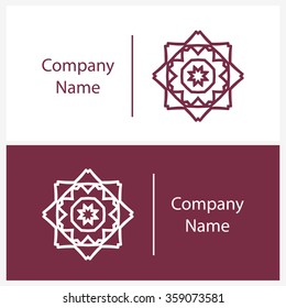 Beautiful circular logos. Logo for boutique, interior. Company logo, mark, emblem, element. Simple geometric logo. Mandala logo. Icons, business, invitations. Vintage. Linear logotype. 