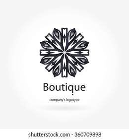 Beautiful circular logos. Logo for boutique, interior. Company logo, mark, emblem, element. Simple geometric logo. Mandala logo. Icons, business, invitations. Vintage. Islam, Arabic, Indian, ottoman.