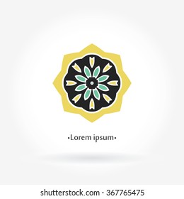 Beautiful circular logos. Logo for boutique, interior. Company logo, mark, emblem, element. Simple geometric logo. Mandala logo. Icons, business, invitations. Vintage. Striped logotype. Star Logo.