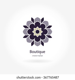 Beautiful circular logos. Logo for boutique, interior. Company logo, mark, emblem, element. Simple geometric logo. Mandala logo. Icons, business, invitations. Vintage. Islam, Arabic, Indian, ottoman.