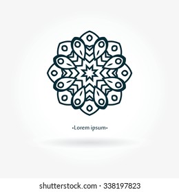Beautiful circular logos. Simple geometric logos. Company logo, mark, emblem, element. Simple geometric logo. Mandala logo. Icons, business, invitations. Vintage. Islam, Arabic, Indian, ottoman. 