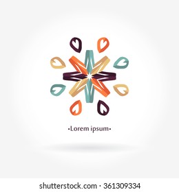 Beautiful circular logos. Simple geometric logos. Company logo, mark, emblem, element. Simple geometric logo. Mandala logo. Icons, business, invitations. Vintage. Islam, Arabic, Indian, ottoman.