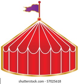 A Beautiful Circus Tent At A County Fair.