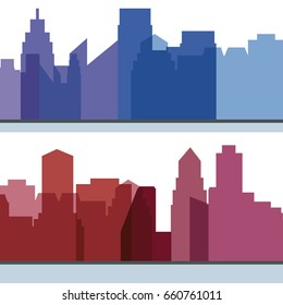 beautiful city with building towers