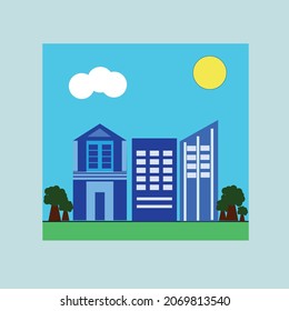 Beautiful City Illustration Design File