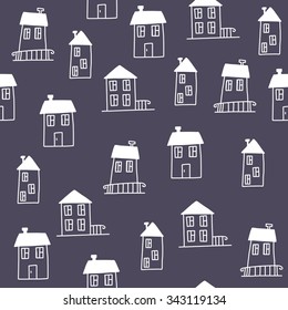 beautiful city seamless pattern