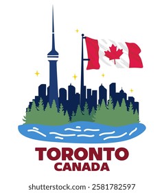 beautiful city view of toronto canada