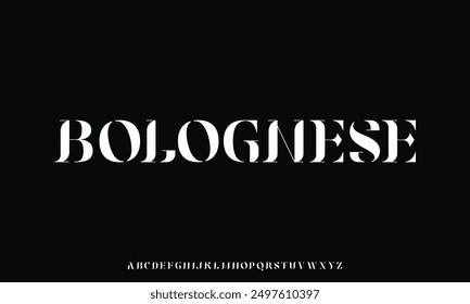 Beautiful classic classy modern serif alphabet font typeface typography. Vector Illustrator editable.