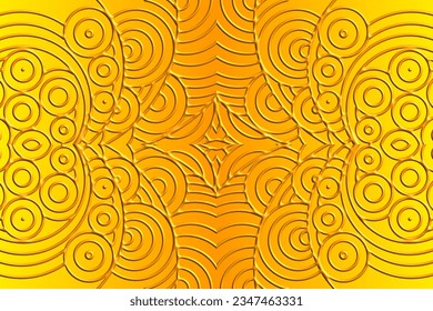 Beautiful classic design colourful  background with flower leaf line art pattern of indonesian culture traditional batik