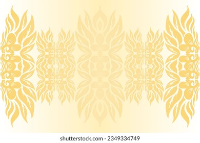 Beautiful classic design colourful  background with flower leaf line art pattern of indonesian culture traditional batik