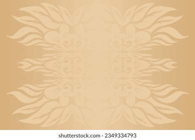 Beautiful classic design colourful  background with flower leaf line art pattern of indonesian culture traditional batik