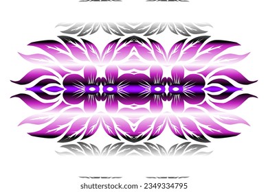 Beautiful classic design colourful  background with flower leaf line art pattern of indonesian culture traditional batik