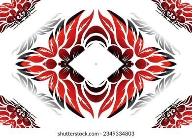 Schöner, klassischer, bunter Hintergrund mit floralem Blatt-Linien-Kunstmuster der indonesischen Kultur traditionelle Batik