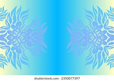 Beautiful classic design colourful  background with flower leaf line art pattern of indonesian culture traditional batik for textile or fashion 
