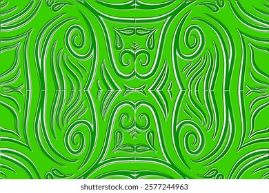 Beautiful classic design colourful background with flower leaf line art pattern of indonesian culture traditional batik	
