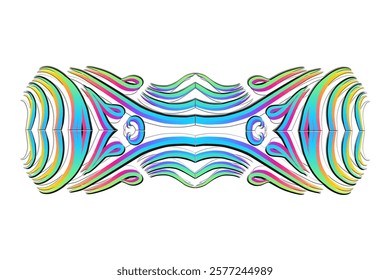 Beautiful classic design colourful background with flower leaf line art pattern of indonesian culture traditional batik	