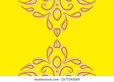 Beautiful classic design colourful background with flower leaf line art pattern of indonesian culture traditional batik	